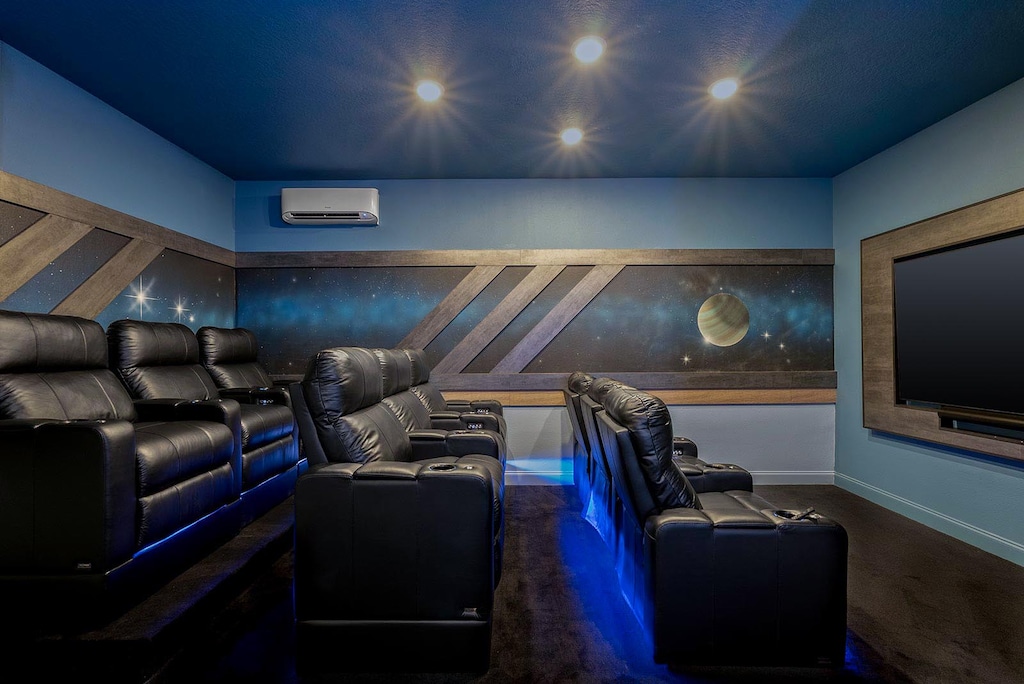 Movie Theater w/ Reclining Chairs, Basketball & Arcade Machine *Highlight*