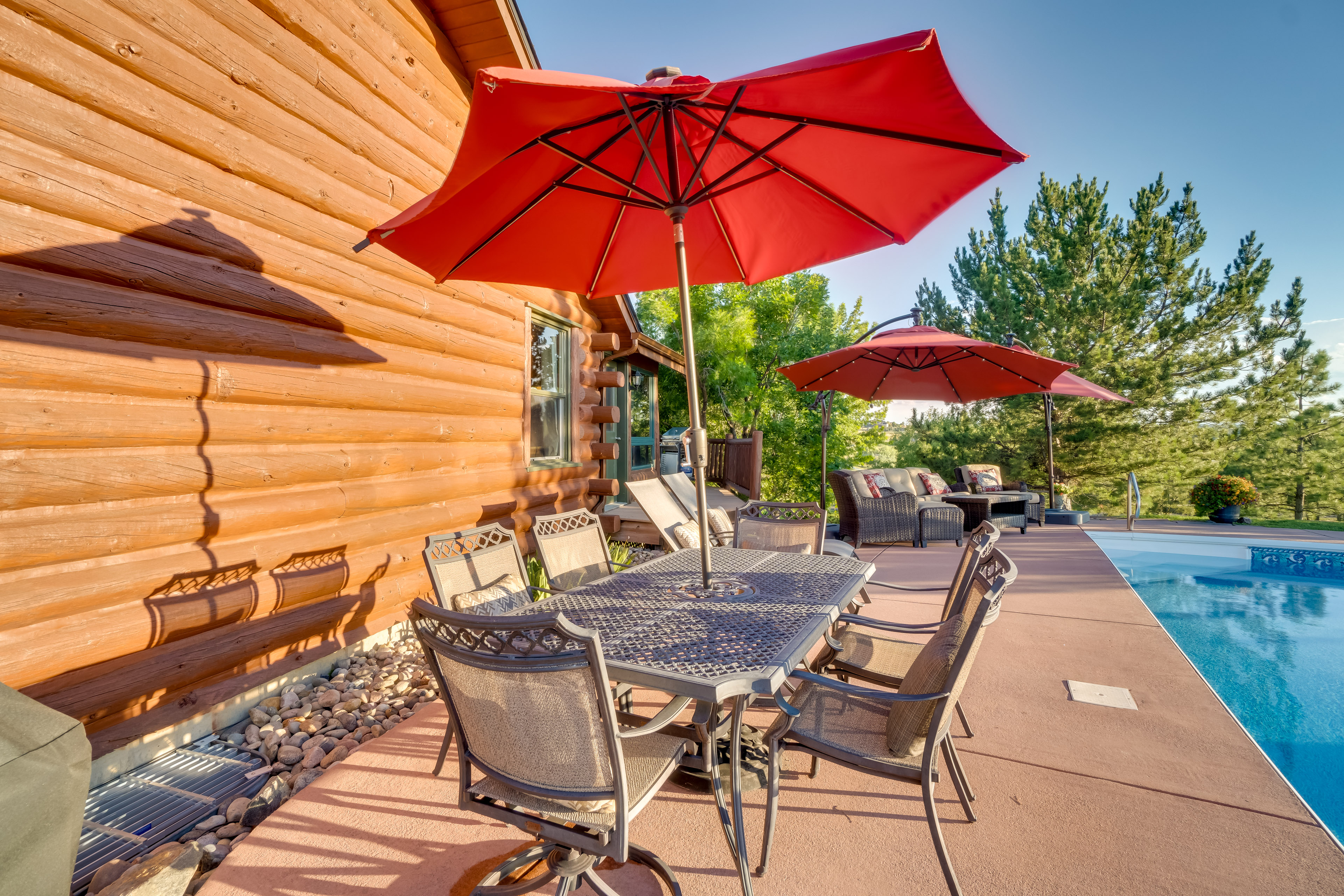 Log Cabin in Parker w/ Pool + Mountain Views!