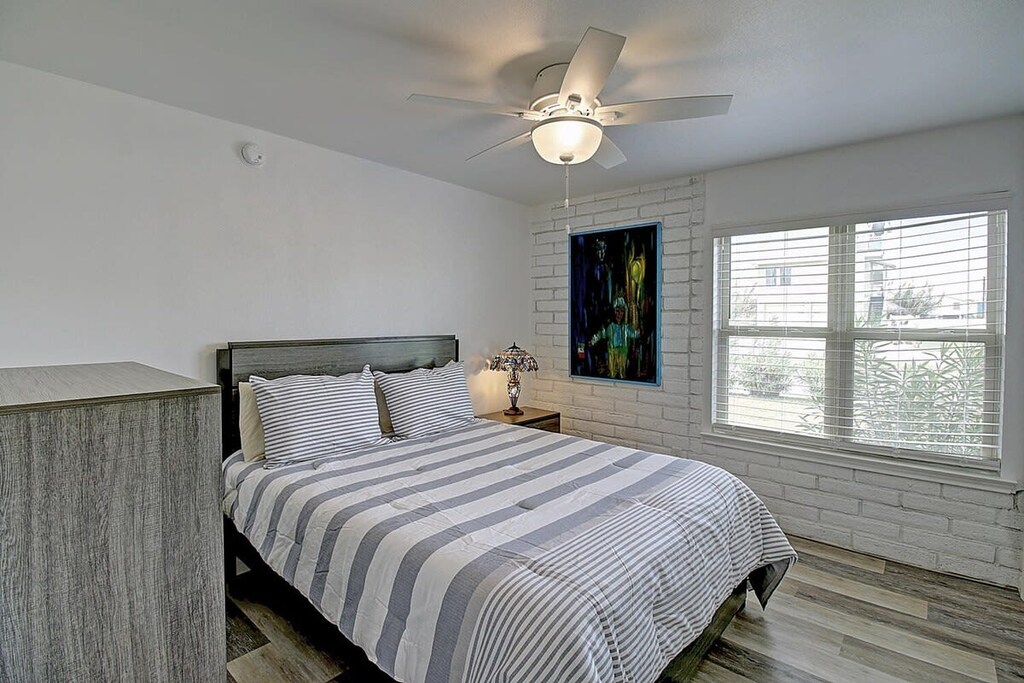 Primary bedroom with Queen bed and ensuite bathroom