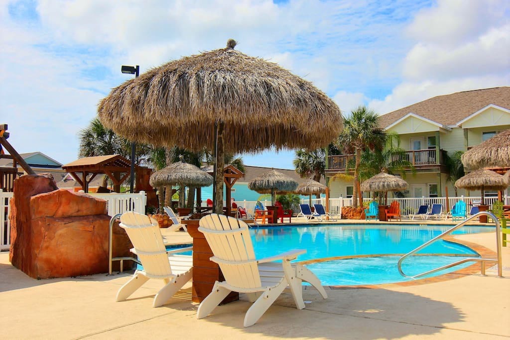 Dive into relaxation by taking a refreshing dip in one of the two community pools, where you can unwind, cool off, and enjoy the perfect aquatic escape during your stay.