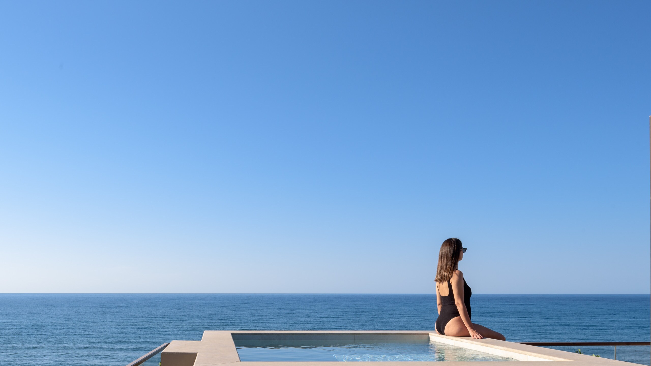 Breath-taking sea views from the roof top terrace at Aktaia BeachFront Retreat