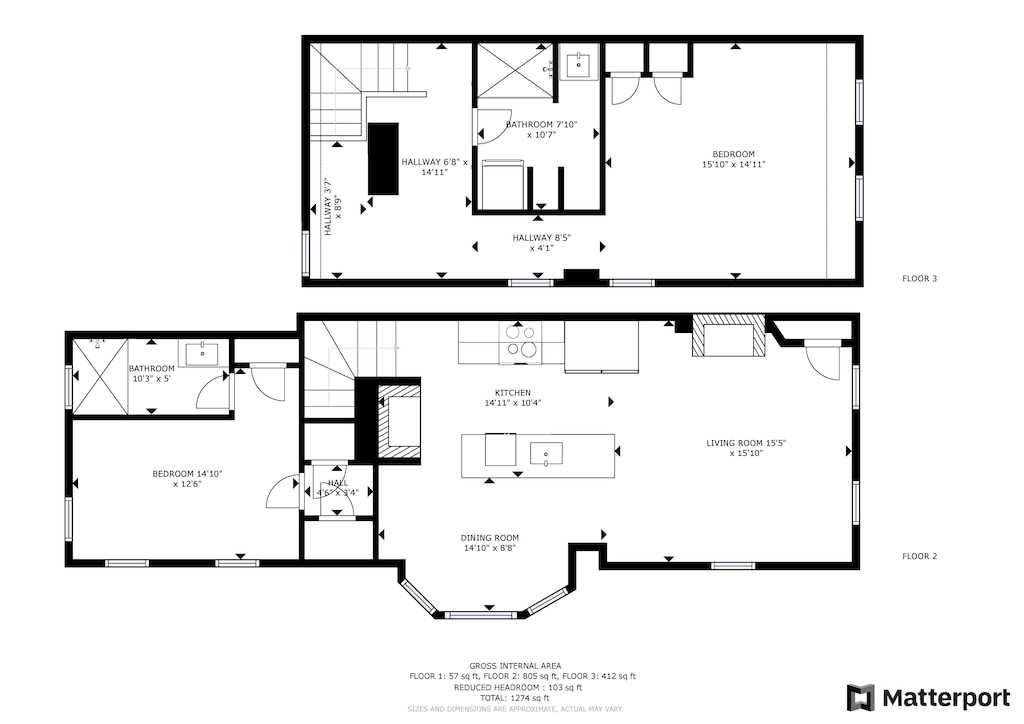 Spacious floor plan layout