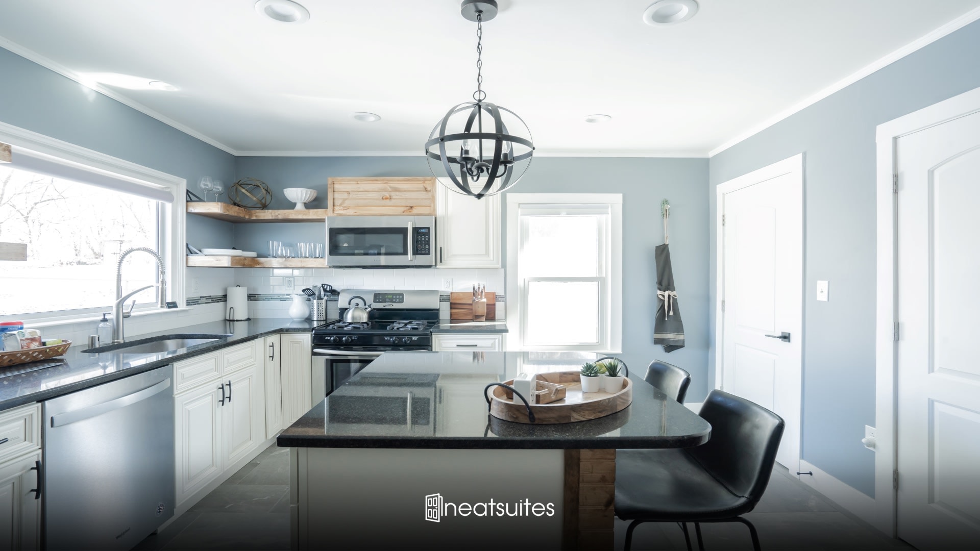 Modern kitchen with counter space