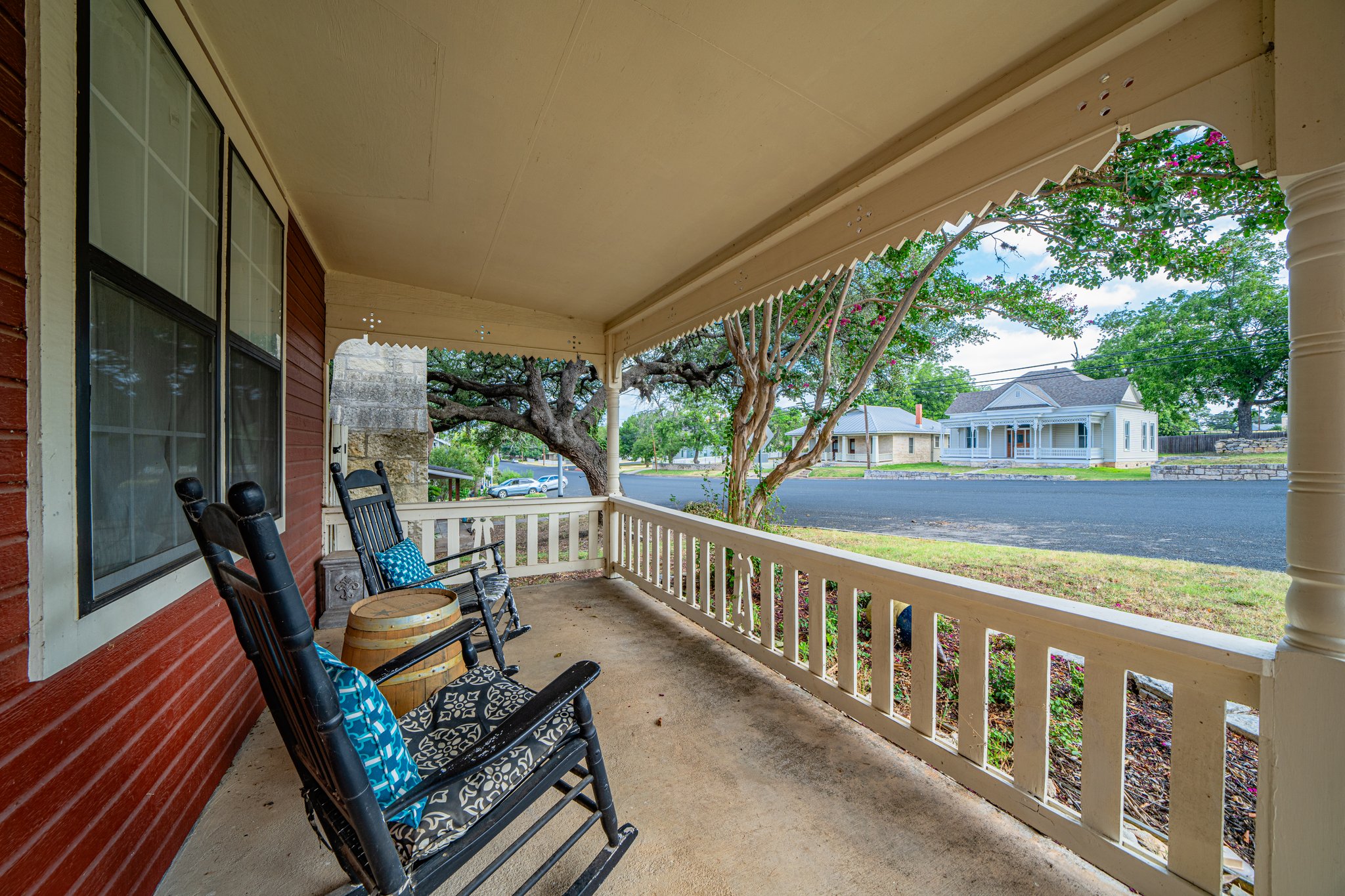 Enjoy the sunrise on the porch with a cup of joe.