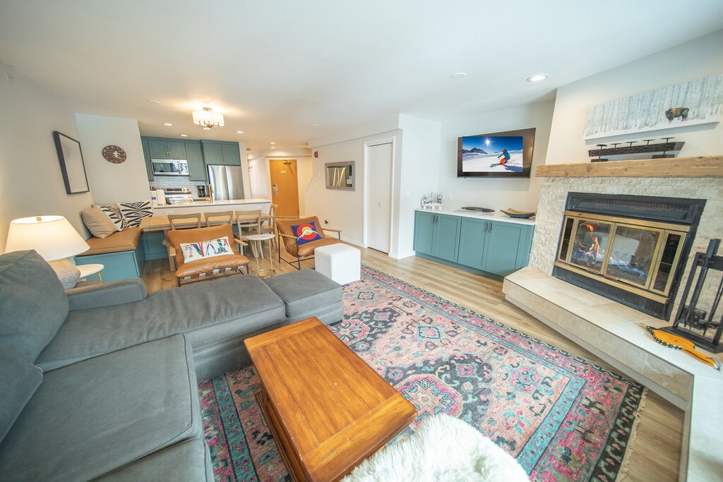 Unwind with the gas fireplace