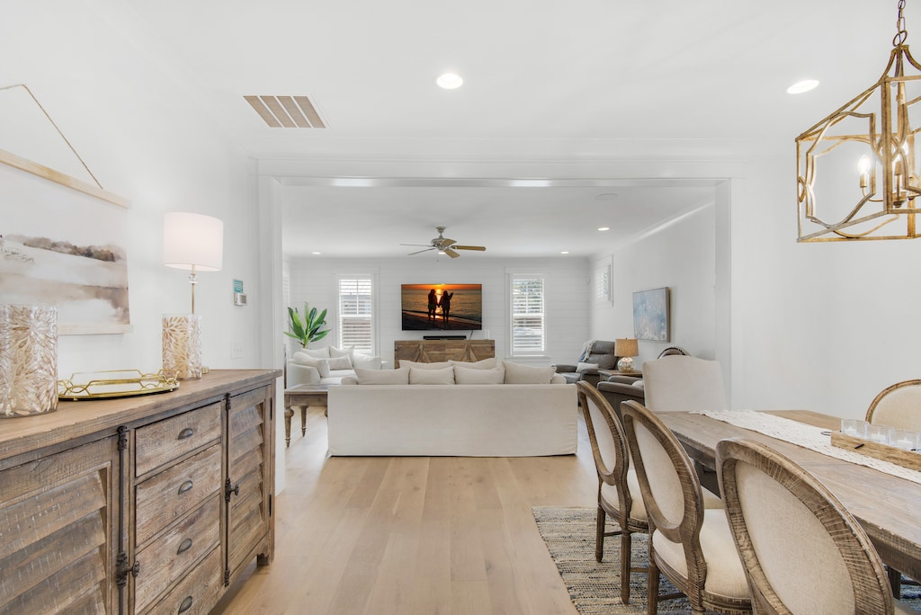 Dining to living room