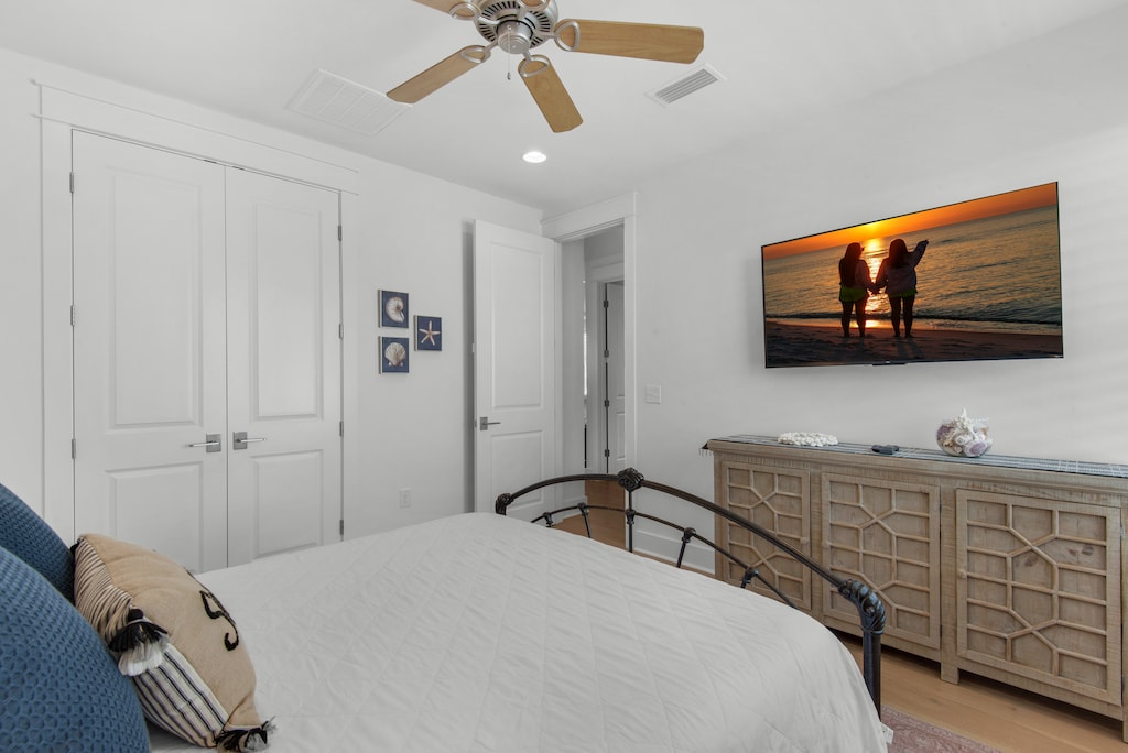 Guest bedroom with flat screen