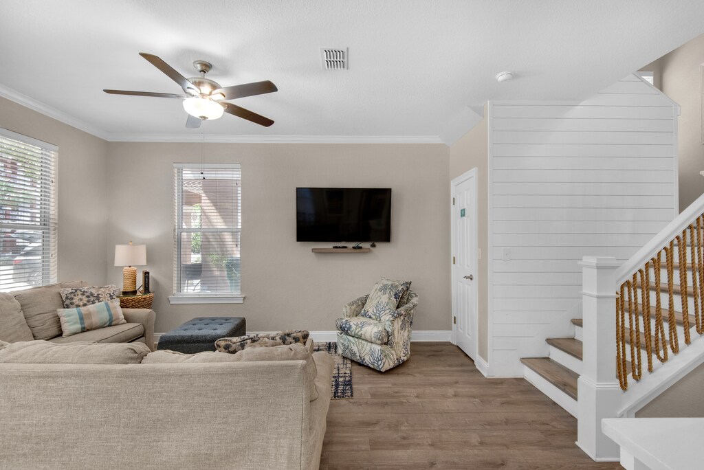 Enjoy a movie on the flat screen