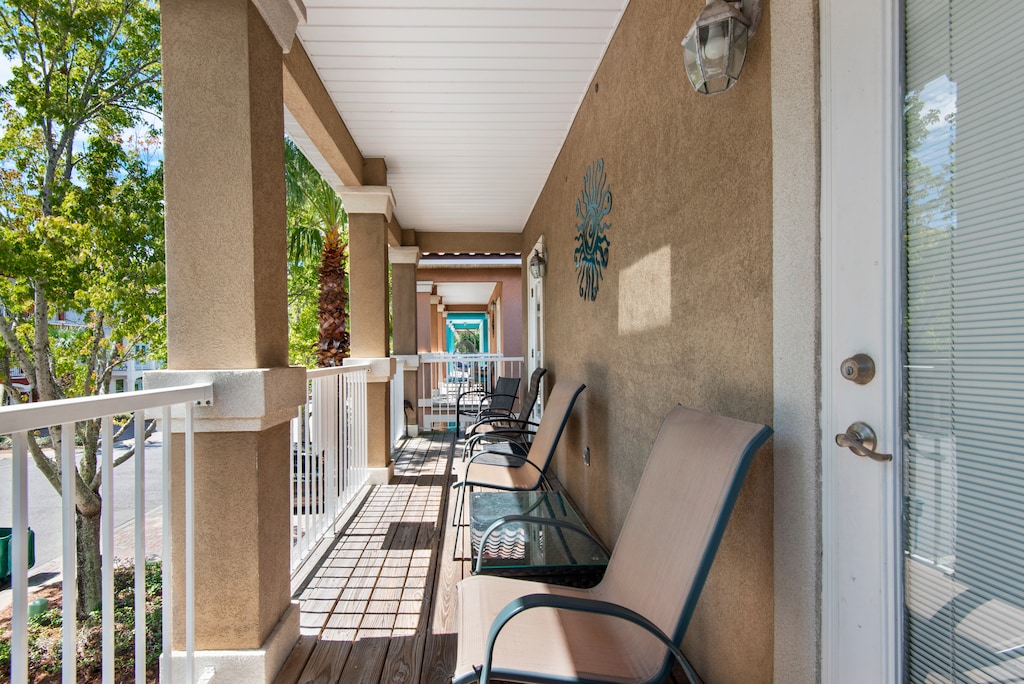 Soak up the sun on the balcony