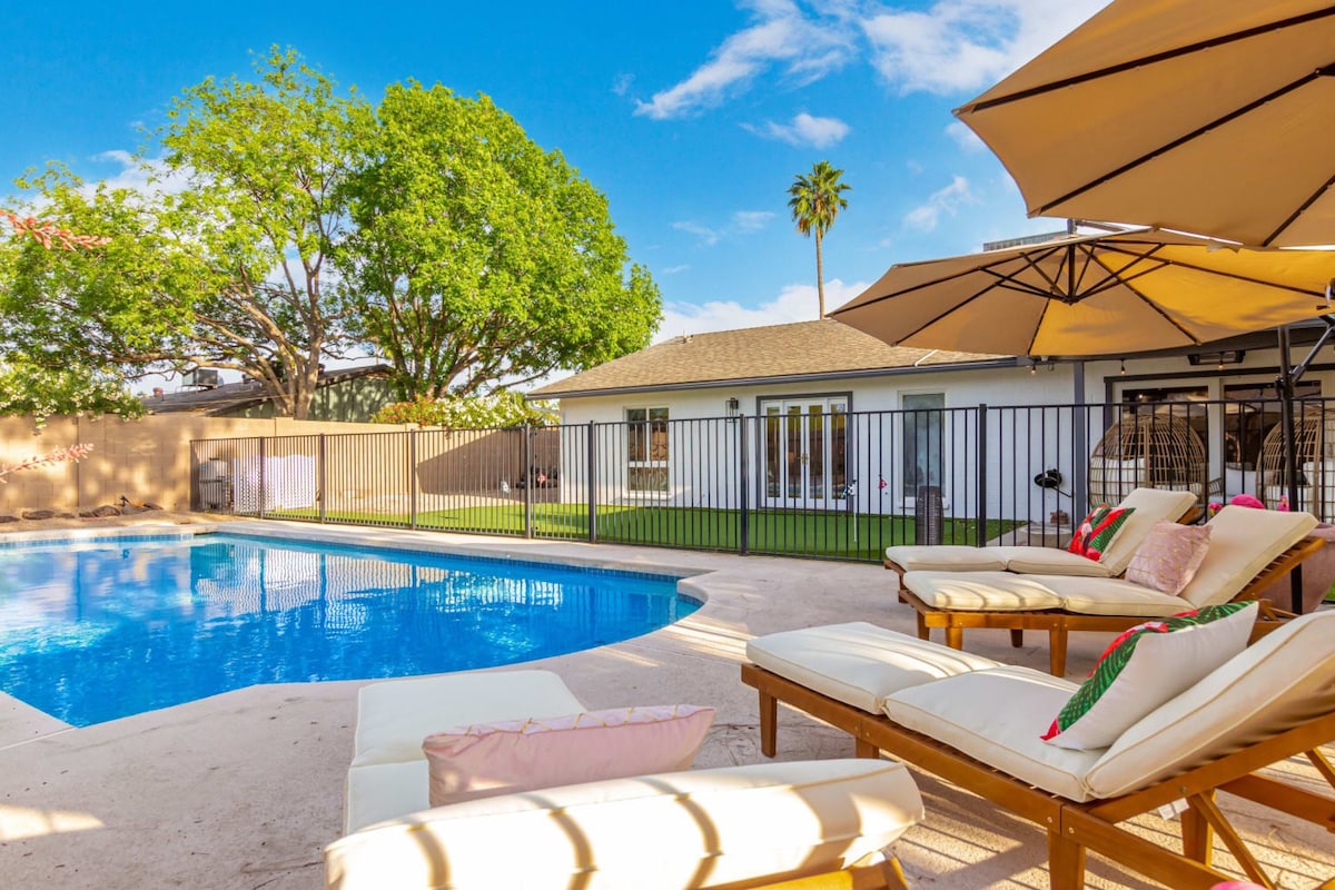 Fully fenced and heated amazing pool