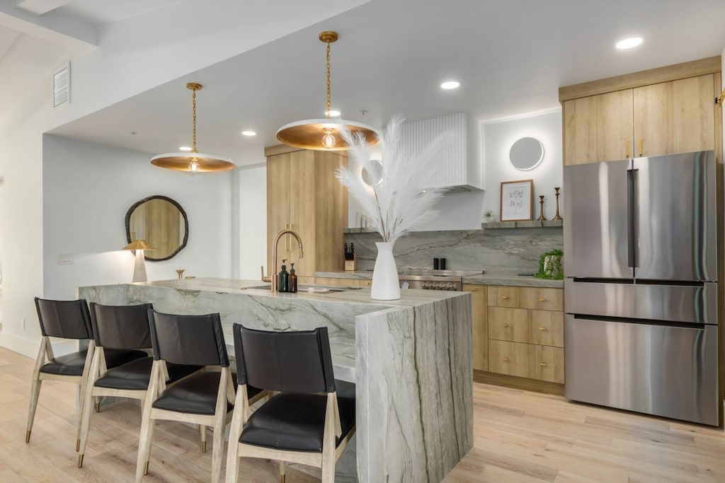 Completely Custom Gourmet Kitchen with Dining Island