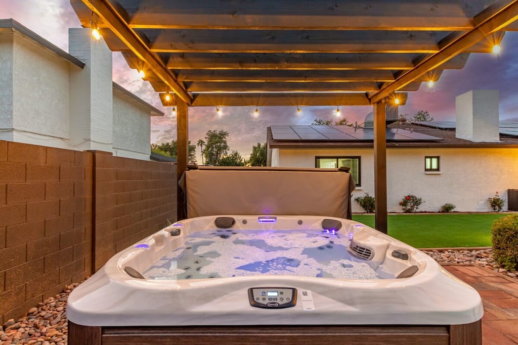 Take a soak in the relaxing spa
