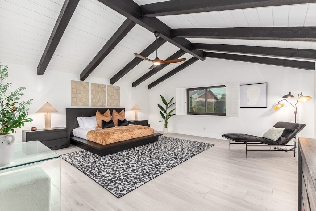 Primary 1 with 75" TV, with surround sound, lounge area, desk/workspace & en-suite bathroom