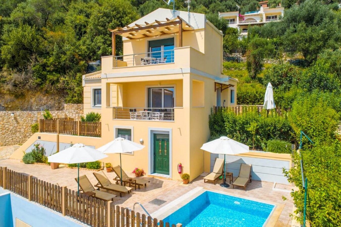 Property Image 2 - Barbati Three Bedroom Sea View Pool Villa close to the Beach