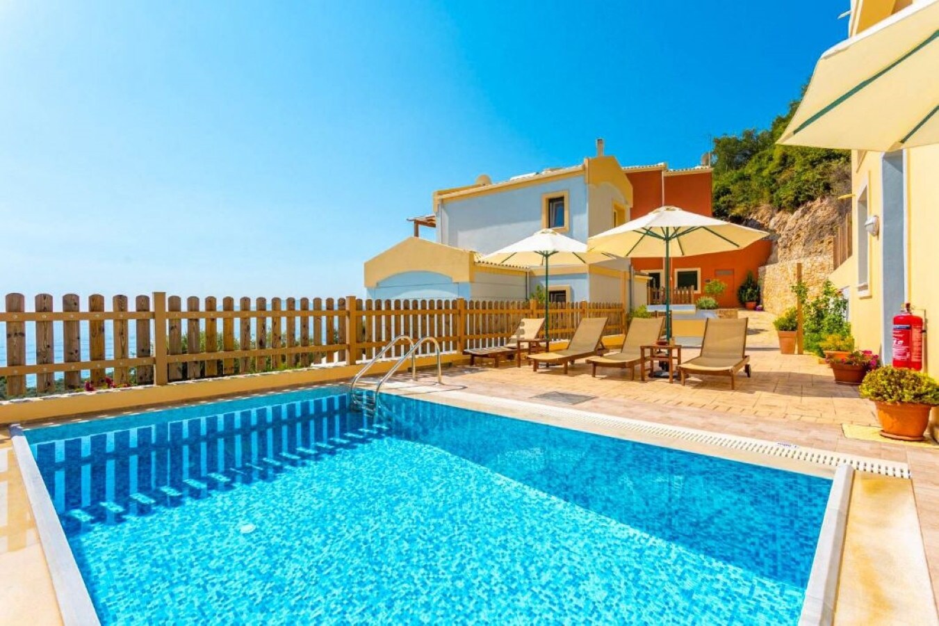 Property Image 1 - Barbati Three Bedroom Sea View Pool Villa close to the Beach