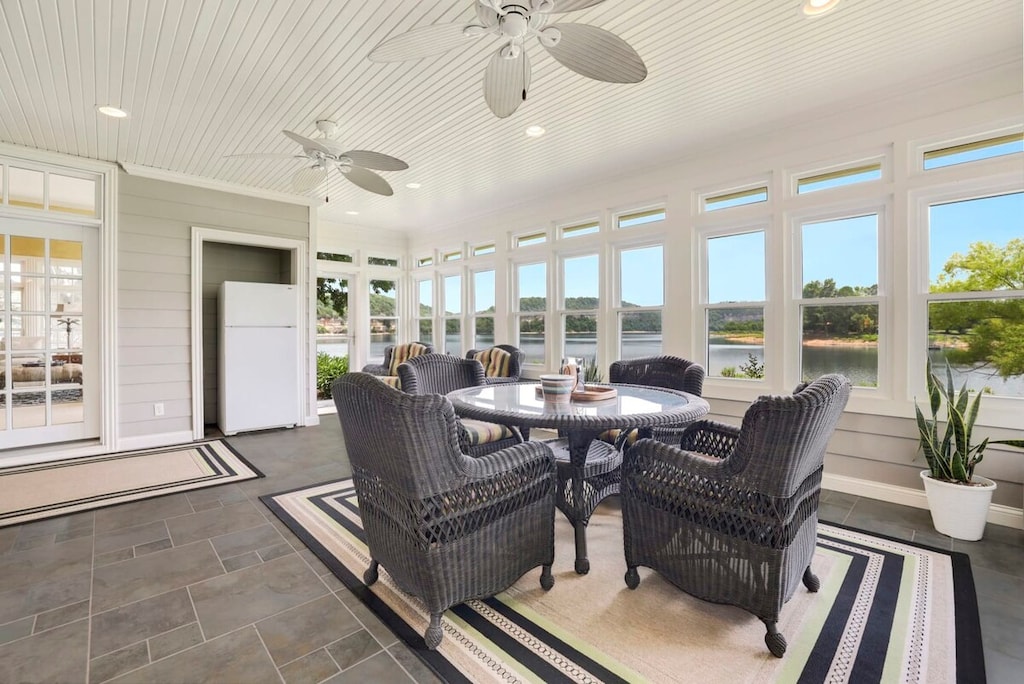 Relax in our fully stocked sun room.