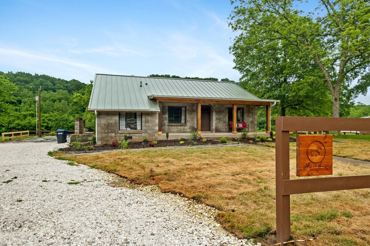 This quaint, farmhouse-style cottage is perfect for anyone looking to get away from it all.