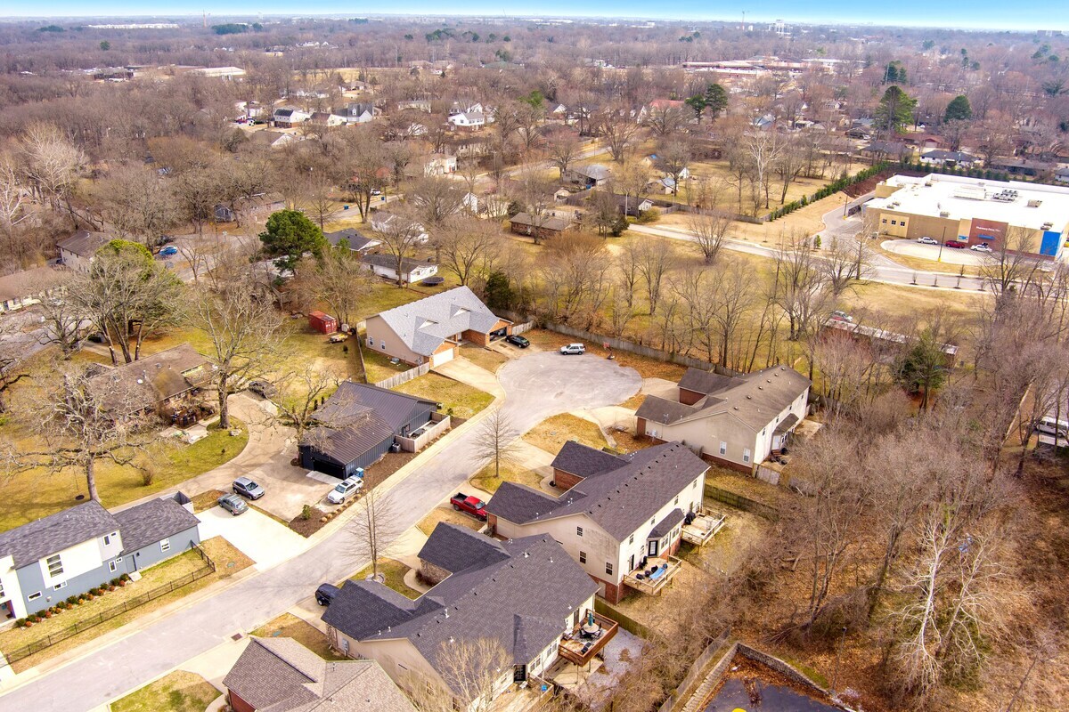 An aerial view of our quiet neighborhood!