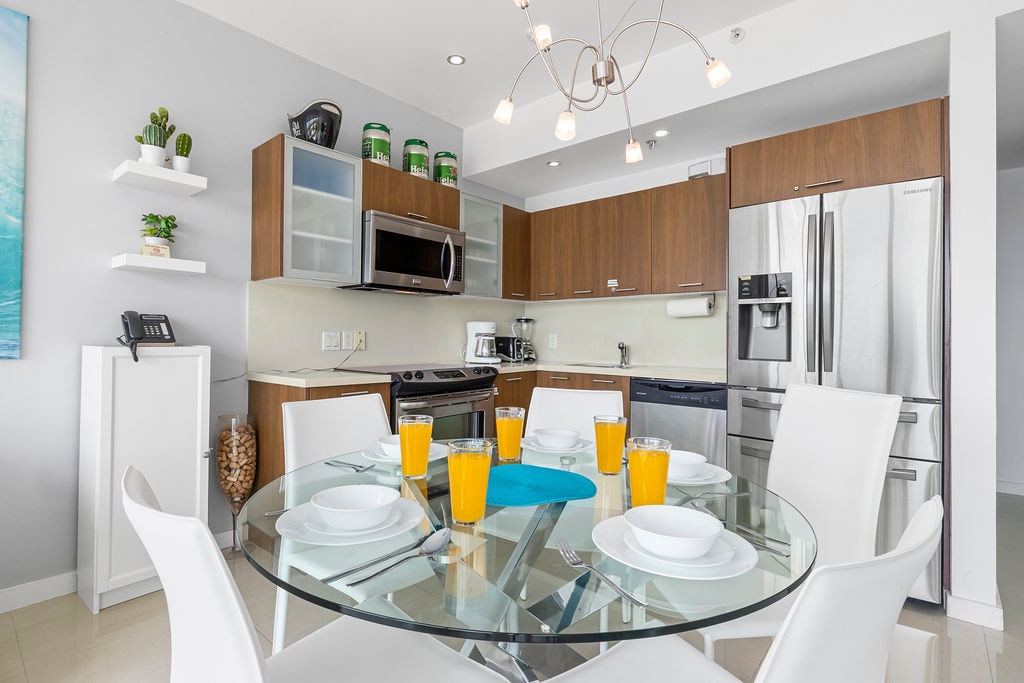 Dining and kitchen area