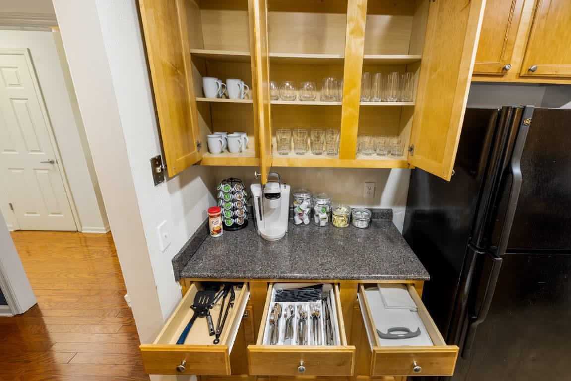 Fully stocked kitchen