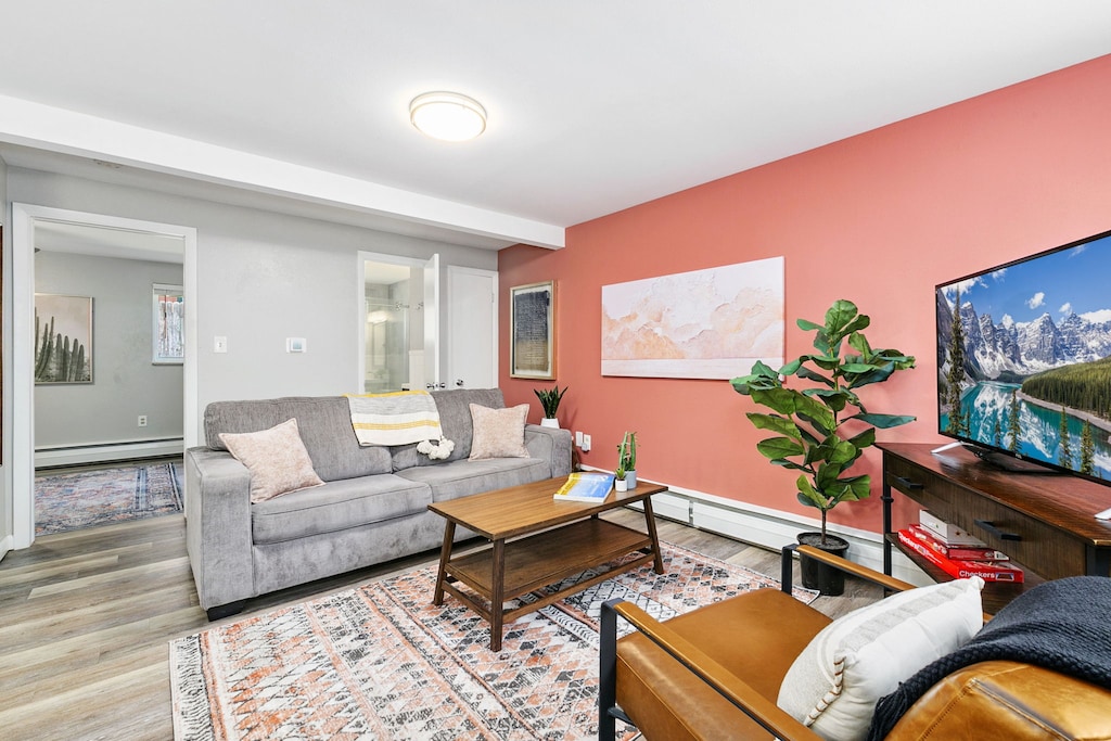 Coral Suite | Living Room with 50" Smart TV