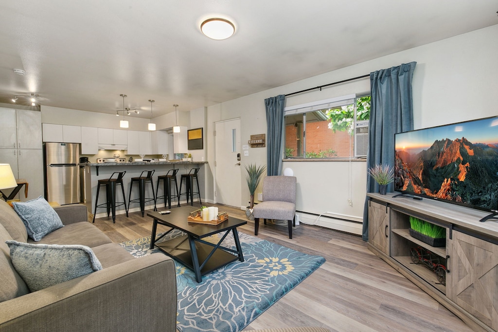 Azure Suite | Living Room with 50" Smart TV