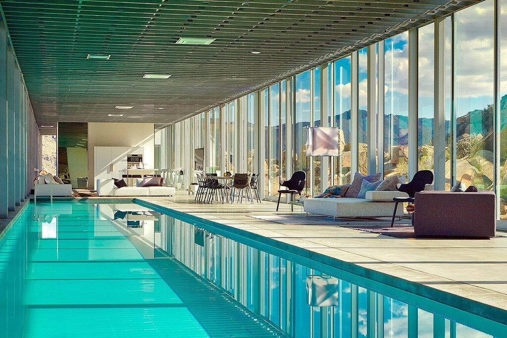 The heat 108-foot indoor pool can be enjoyed year round!