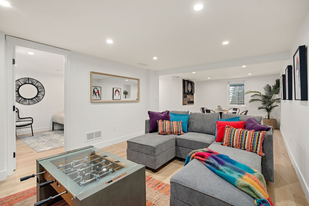 Media Lounge and Game Room | Couch converts to the fourth sleeping area!