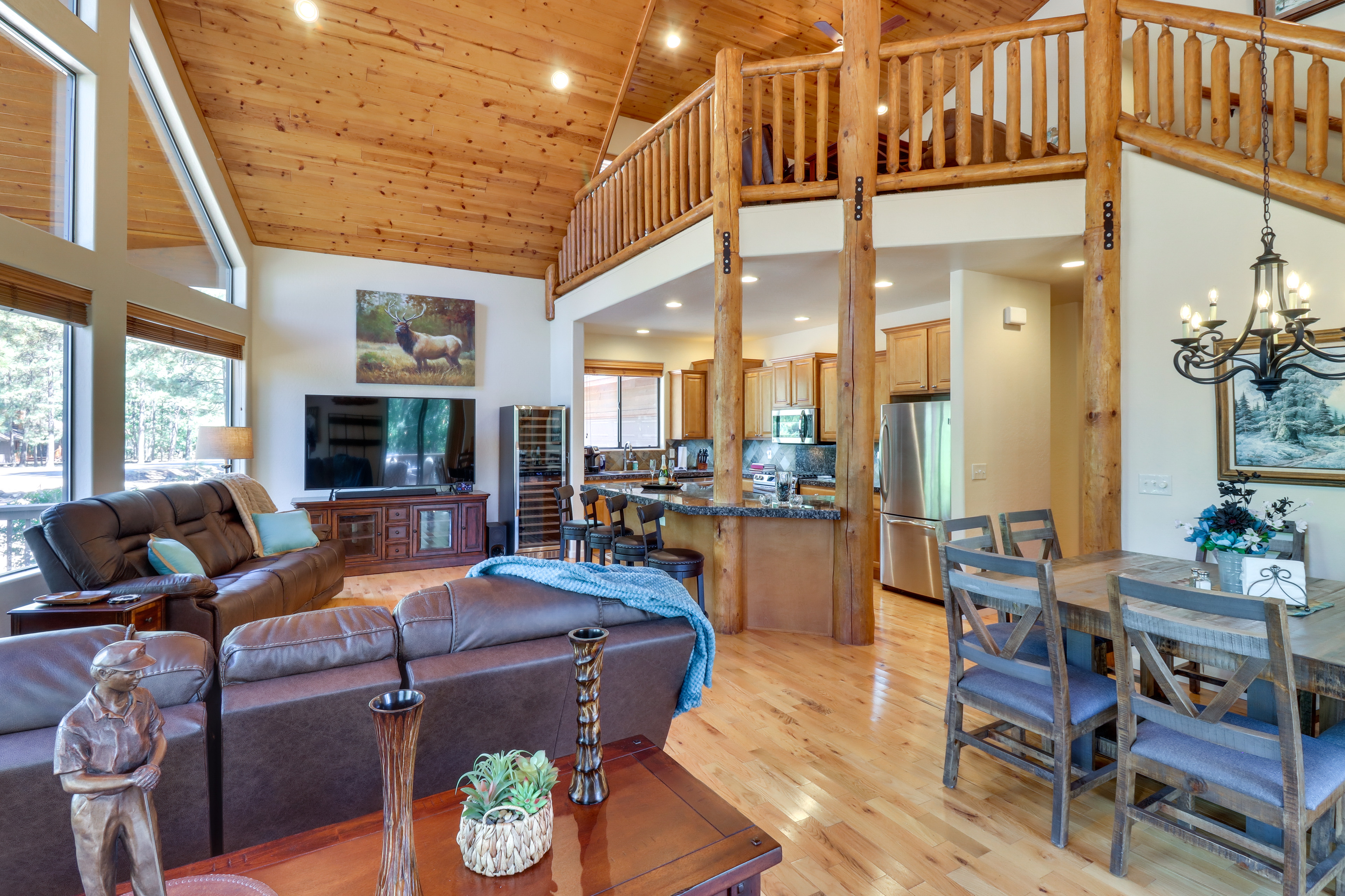 Property Image 1 - Pinetop Home w/ Fireplaces & Wraparound Deck!