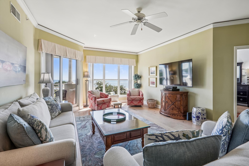 Living Room with Ocean Views at 5505 Hampton Place