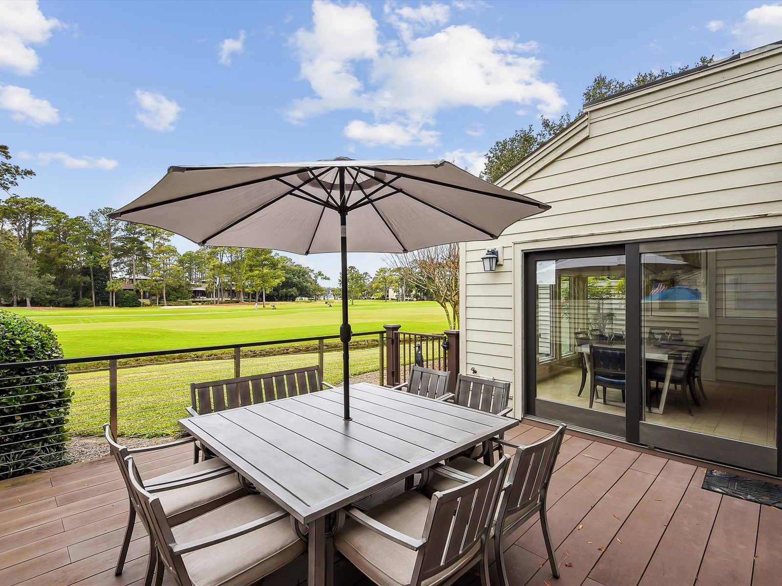 Back Deck Overlooking Harbour Town Golf Links at 184 Twin Oaks
