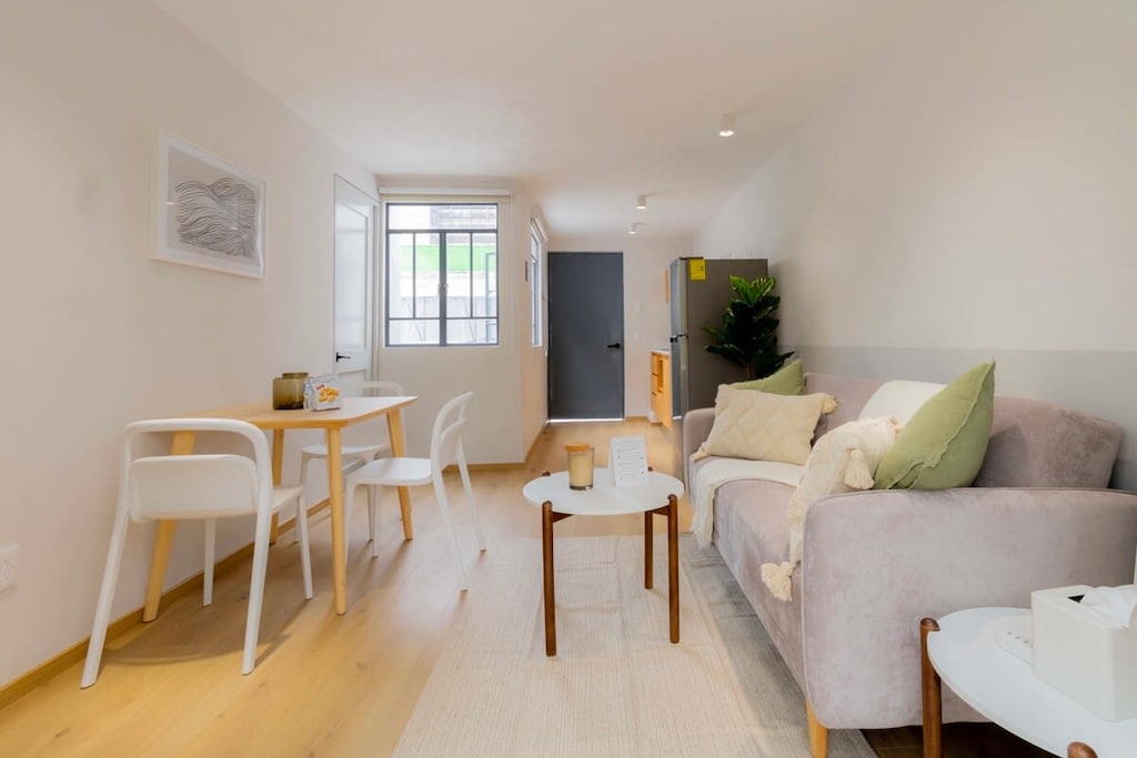 Relax in style with our equipped living area.


