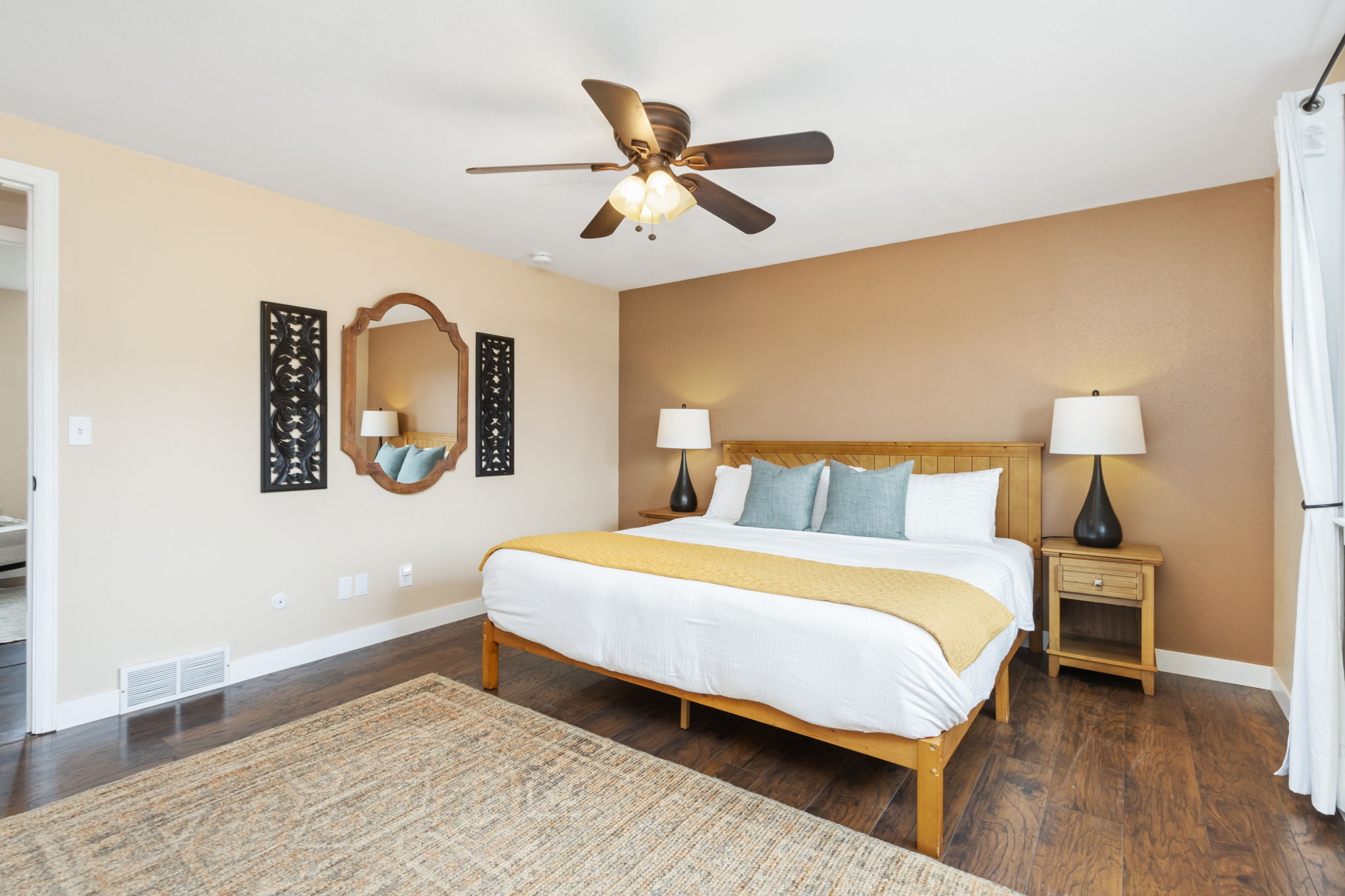 Bedroom 1 | King Bed with Mountain Views (upper level)