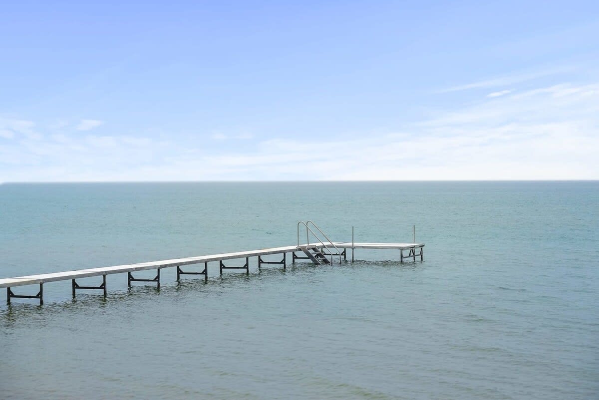 Private Dock with mooring ball for anchoring boats