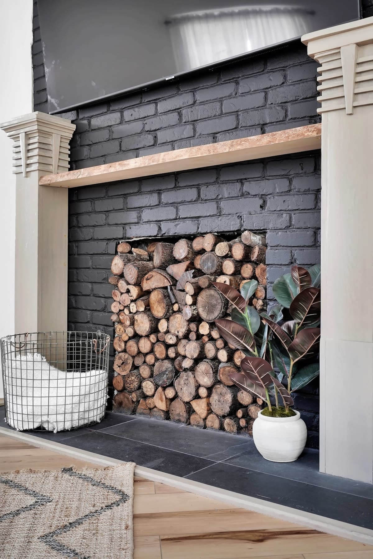 Beautiful decorative fireplace