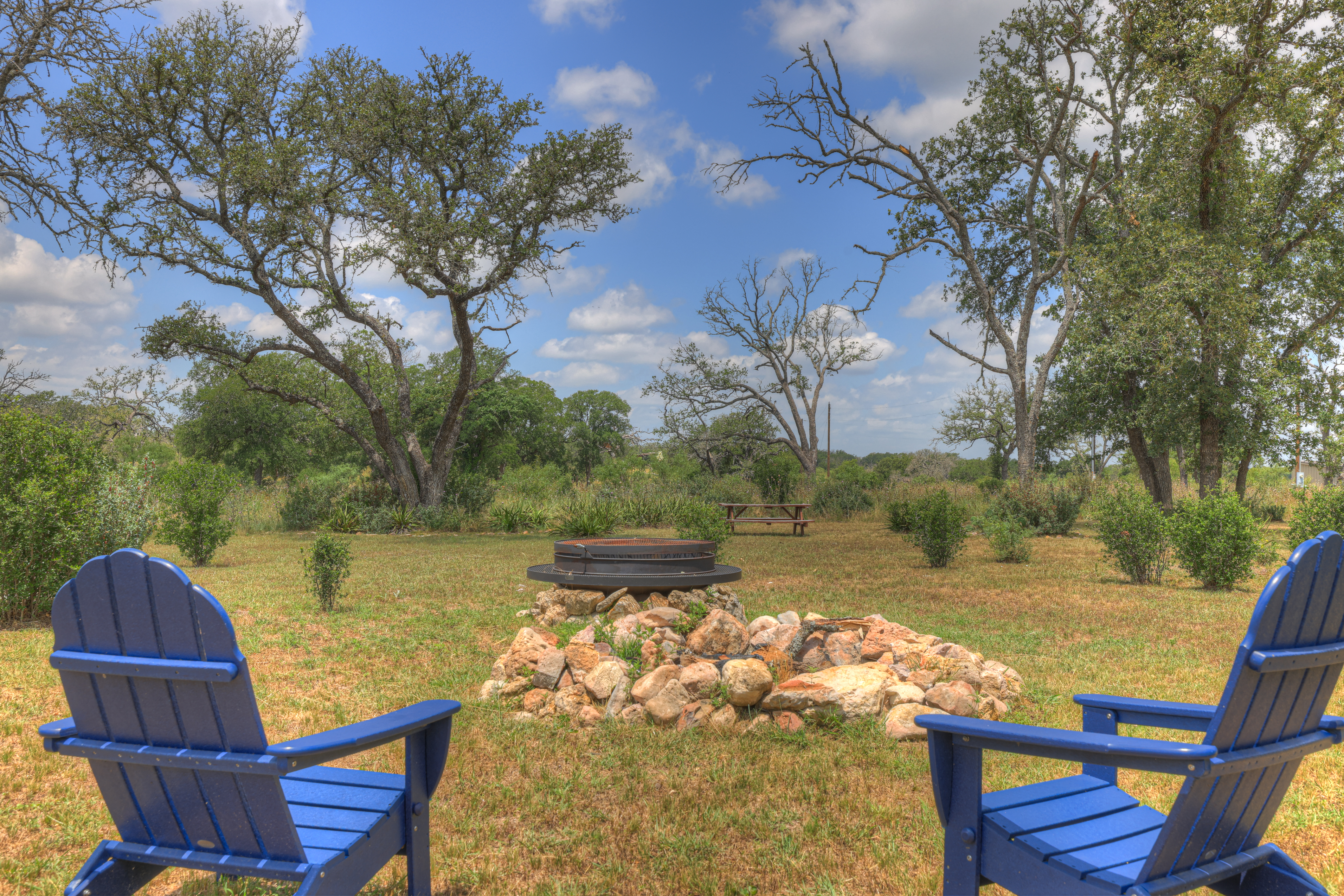 Gather around the Firepit and Cowboy Grill at Casa De La Paz.