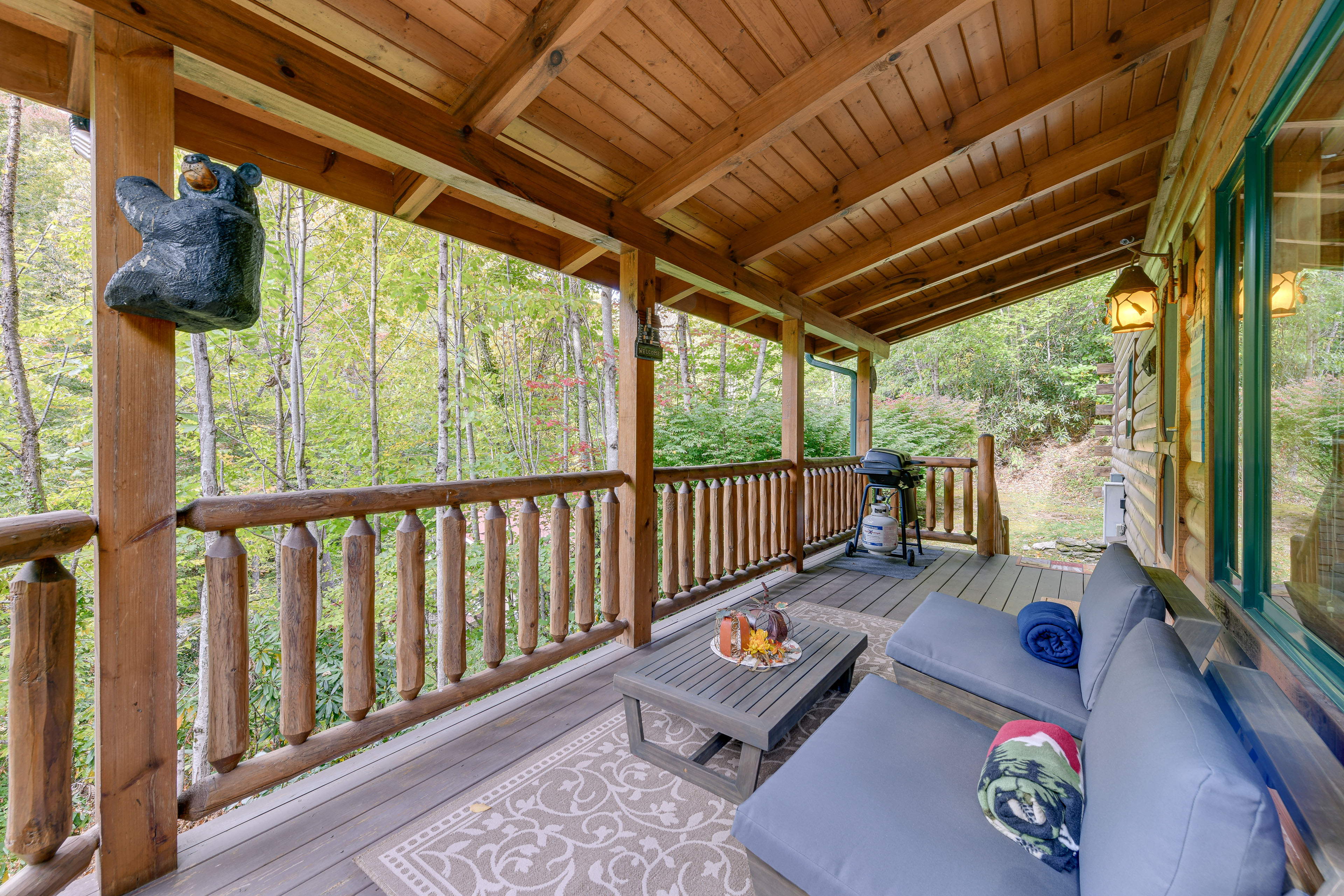 Property Image 2 - Creekside Maggie Valley Cabin: 2 Mi to Skiing!
