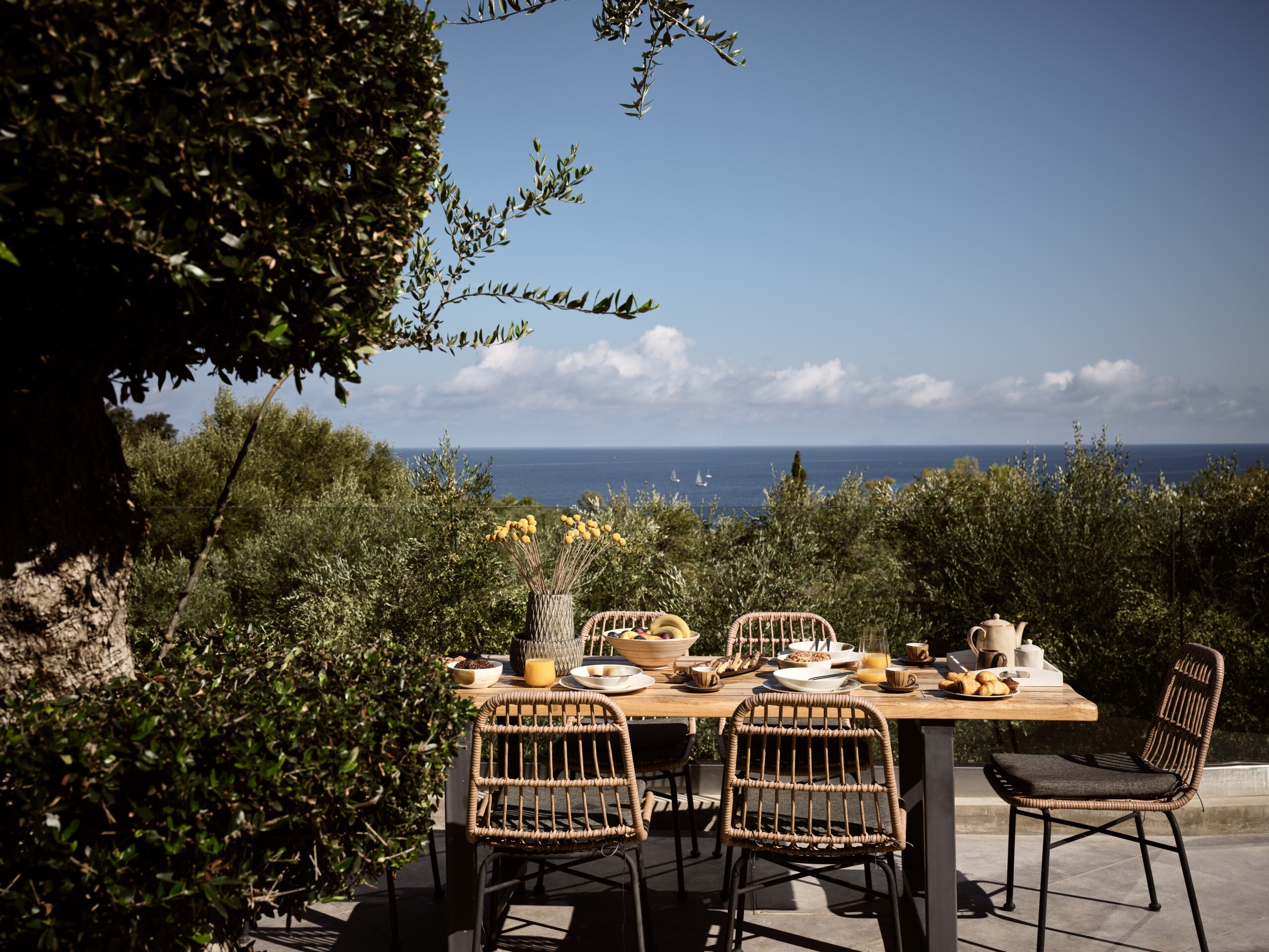 A well loved and welcoming place to rest and restore overlooking the Ionian Sea.