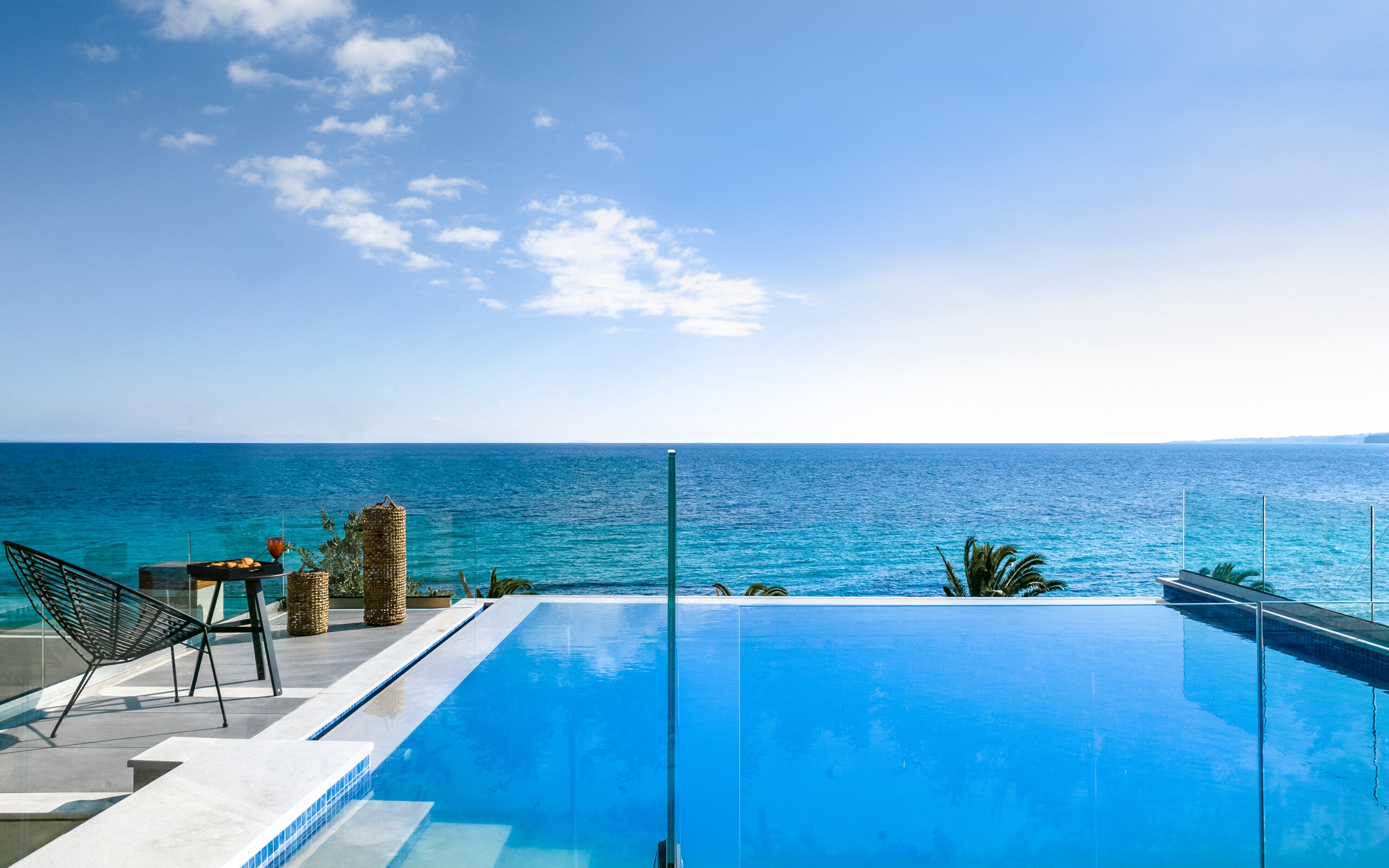 An infinity sea view pool is the iconic summer escape for your holiday break