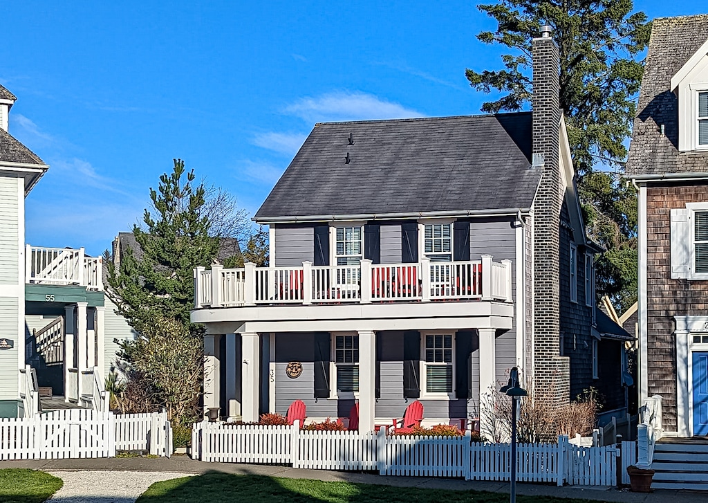 Enjoy a both a covered porch and a deck