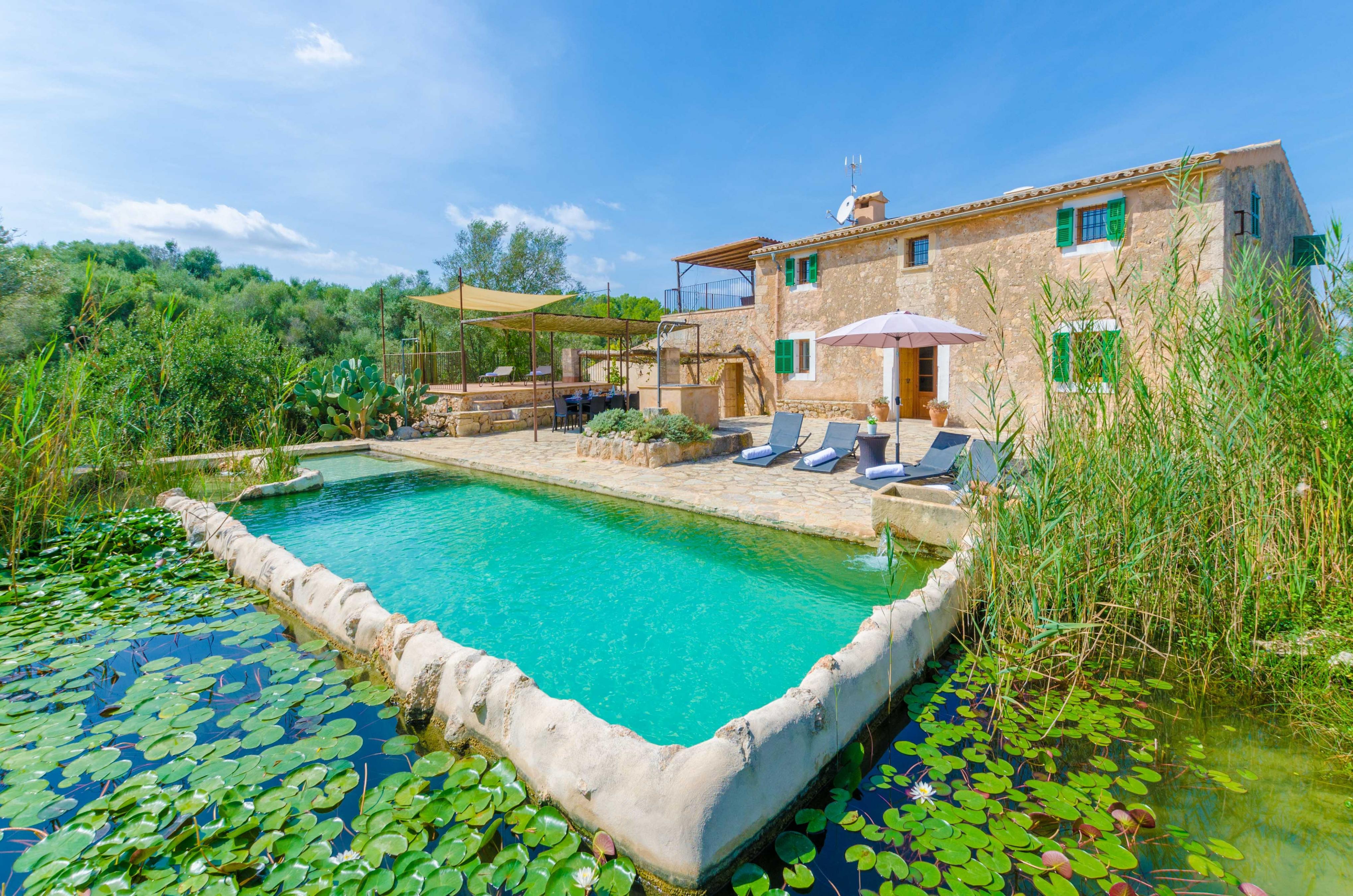 Property Image 1 - SON VELL - Traditional Majorcan villa with natural pool in the quiet of the countryside. Free WiFi
