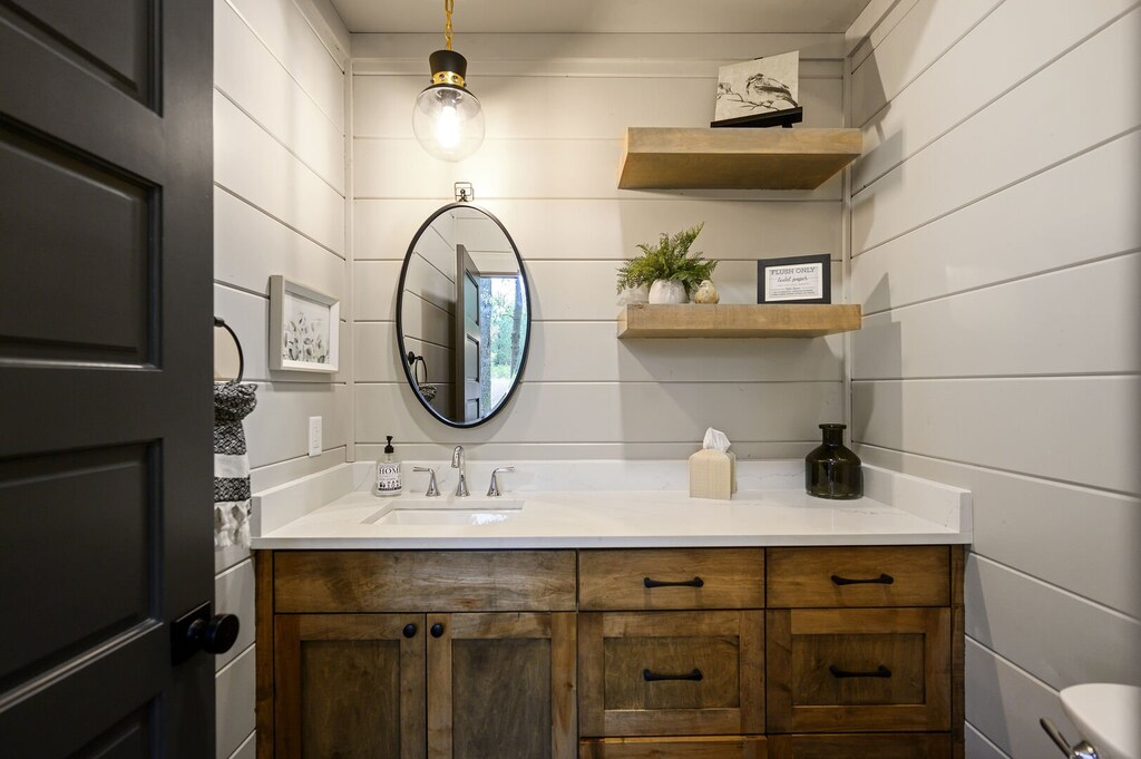 Half bath downstairs by kitchen