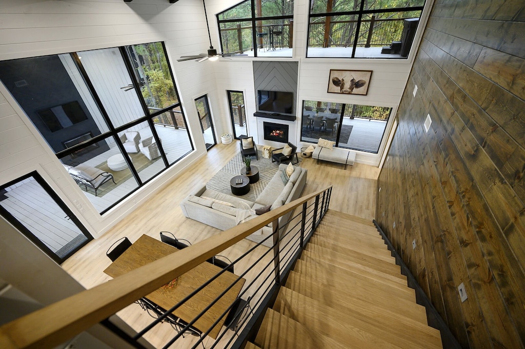 Aerial view of living area