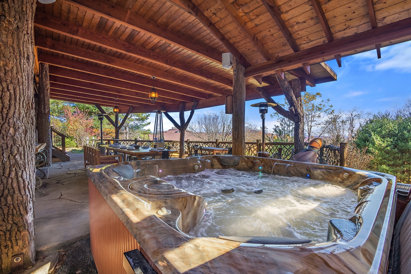 Hot Tub on Covered Porch