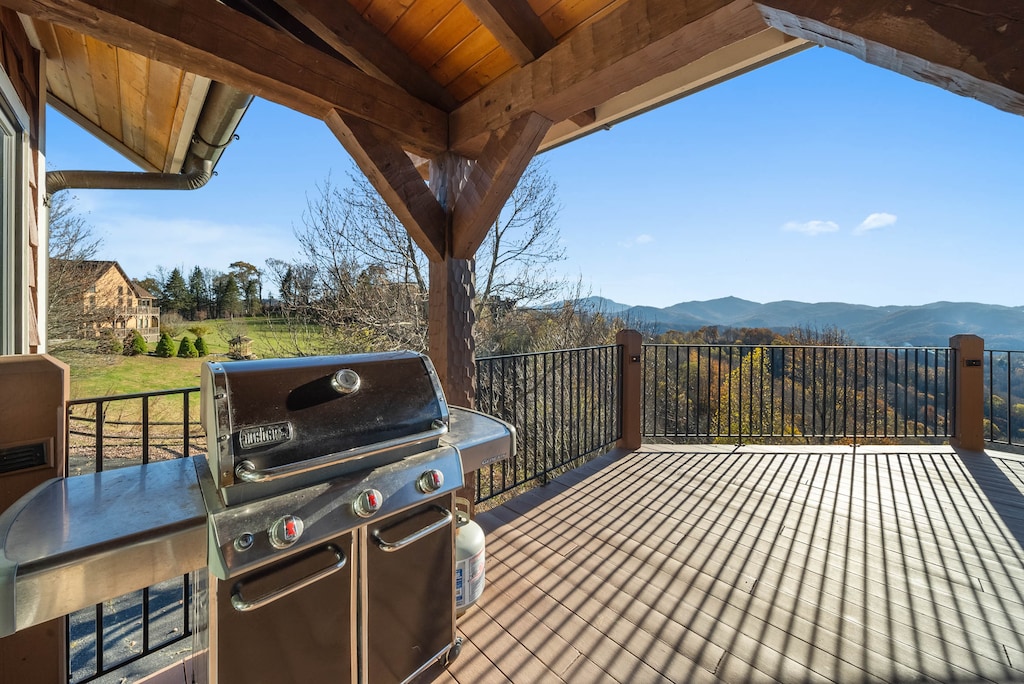 Grill Outside under the Covered Porch  while watching the Sunset