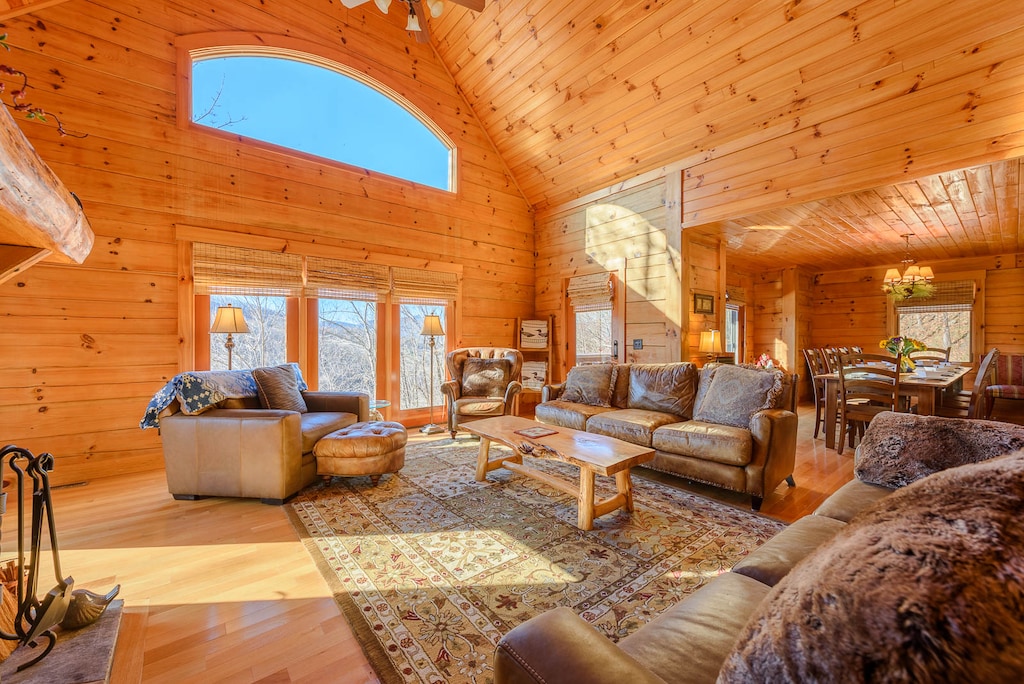 Large Windows frame Mountain Views