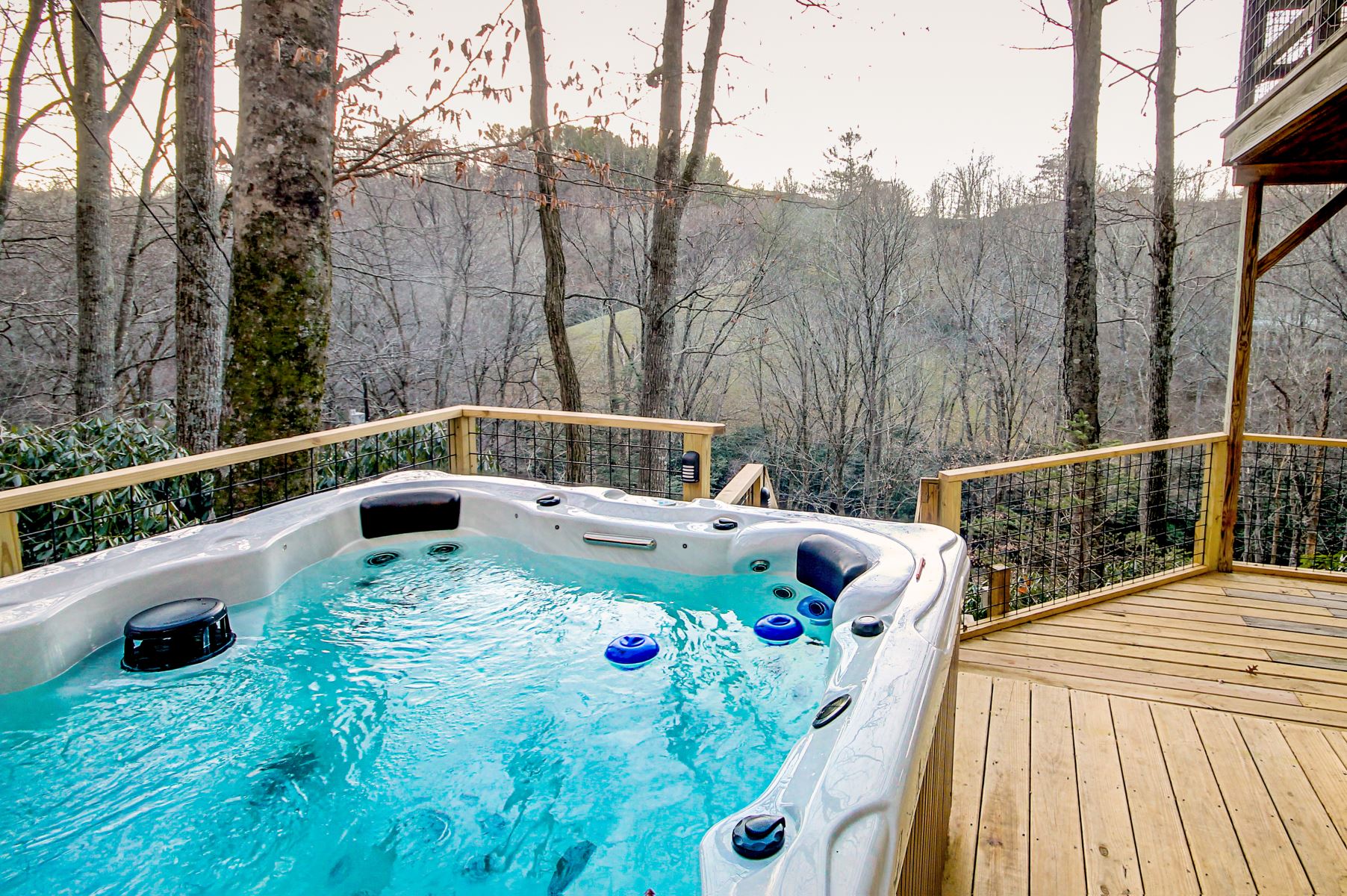 Relax in the Hot Tub on the Lower Deck