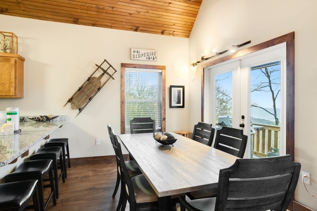 Dining Area and Kitchen Offer Lots of Seating and Views