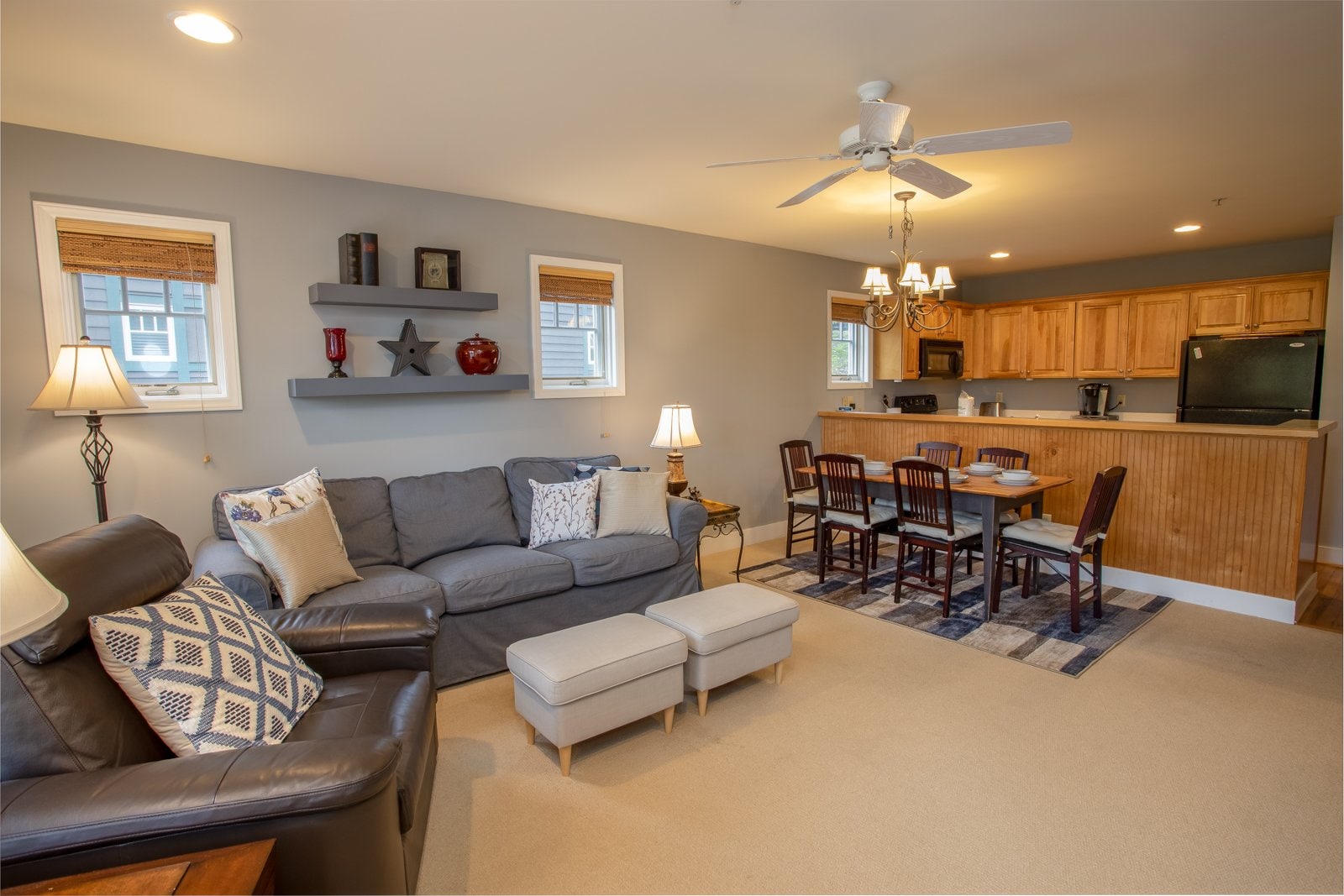 Living Room, Dining, and Kitchen Living Room, Dining, and Kitchen