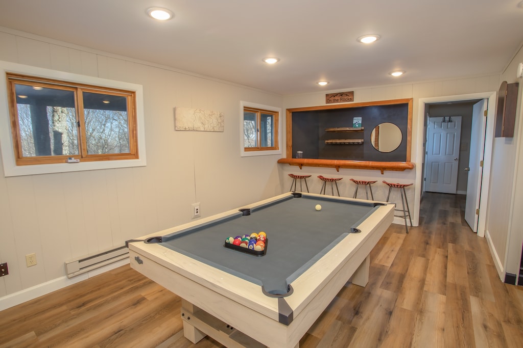Pool Table and Bar in Lower Den